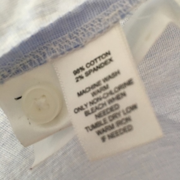 Loft Blue Ruffle Button-down Small - Picture 5 of 5